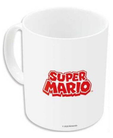 mok Super Mario junior 325 ml keramiek wit/rood