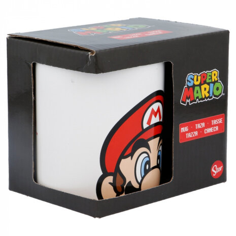 mok Super Mario junior 325 ml keramiek wit/rood