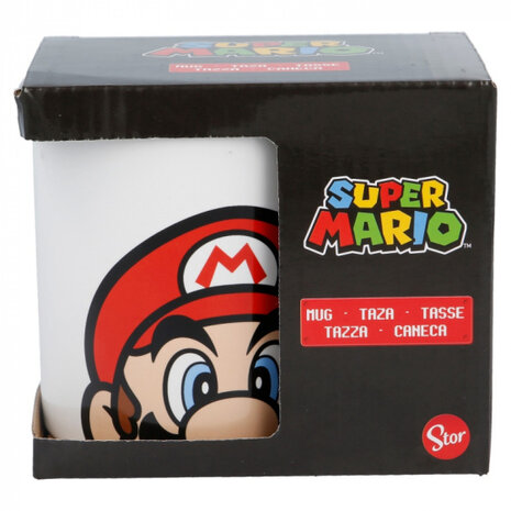 mok Super Mario junior 325 ml keramiek wit/rood