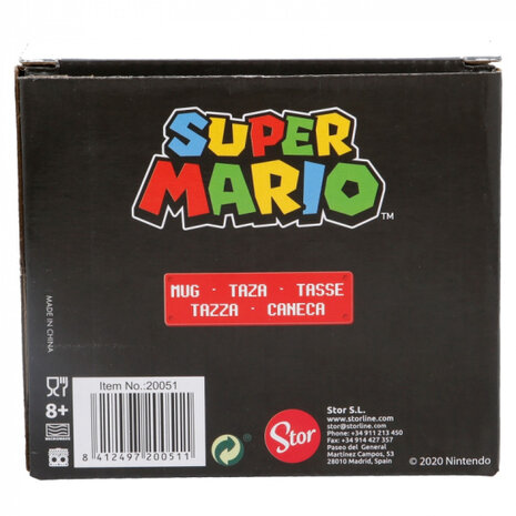 mok Super Mario junior 325 ml keramiek wit/rood
