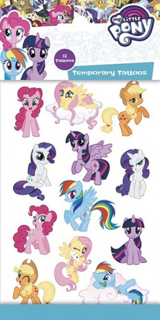 neptattoos My Little Pony 20 x 10 cm roze 12 stuks