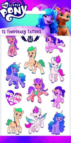neptattoos My Little Pony 20 x 10 cm paars 12 stuks