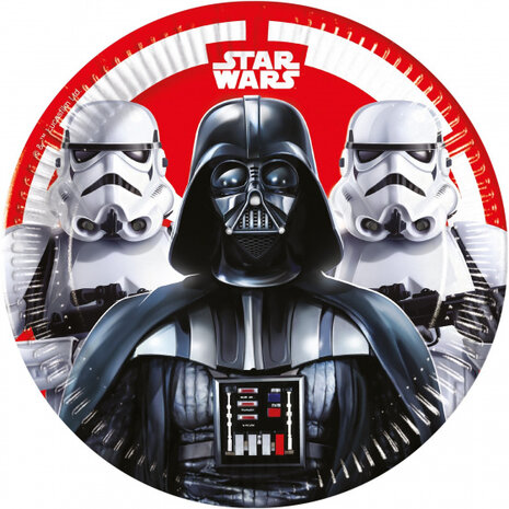 feestborden Star Wars Final Battle 23 cm karton rood 8 stuks