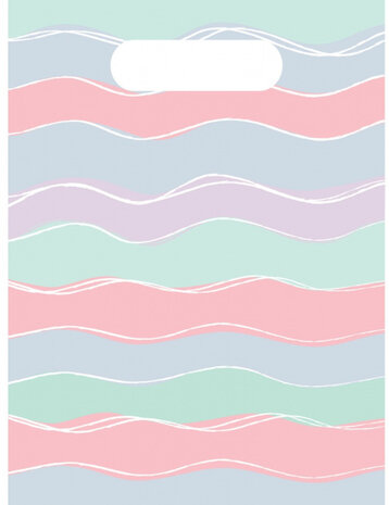 uitdeelzakjes Elegant Party 23 x 16 cm roze/groen 6 stuks