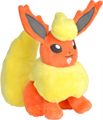 knuffel Flareon junior 20 cm pluche oranje/geel