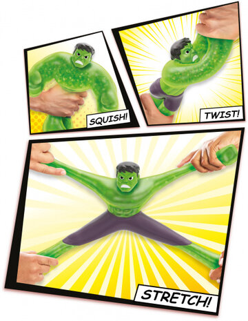 stretchfiguur Supergoo Hulk 14,5 cm rubber groen