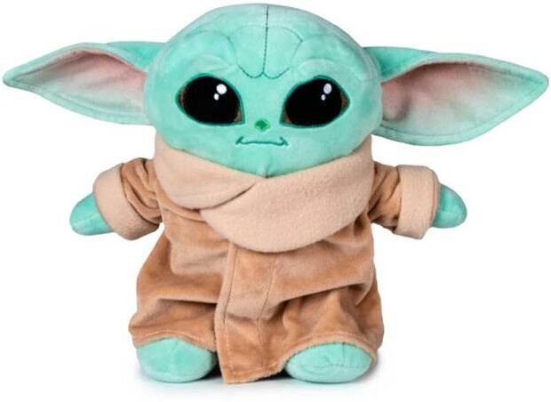 knuffel Baby Yoda junior 25 cm pluche groen/bruin