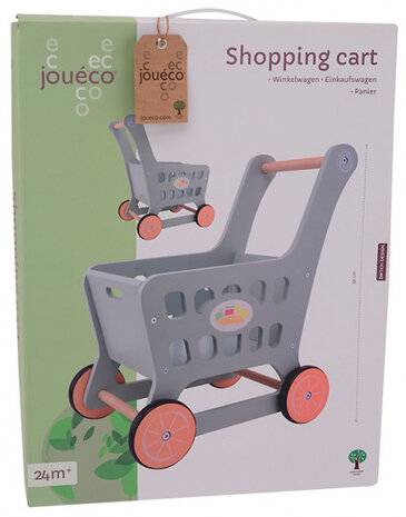 winkelwagen junior 47 cm hout grijsgroen