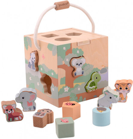 vormenstoof The WIildies Family junior 16 cm hout 12-delig