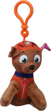 sleutelhanger Paw Patrol Zuma 10 cm bruin/oranje