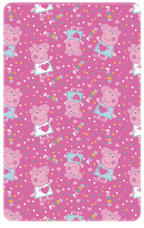 fleecedeken Peppa Pig junior 150 x 95 cm polyester roze