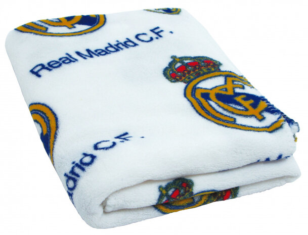 fleecedeken junior 150 x 95 cm polyester wit