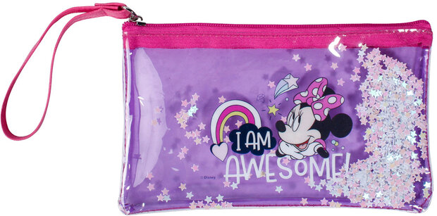 make-uptasje Minnie Mouse meisjes 15 cm paars 4-delig