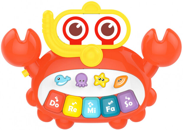 elektronische orgelkrab junior oranje/wit