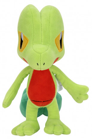 knuffel Treecko junior 20 cm pluche groen/rood