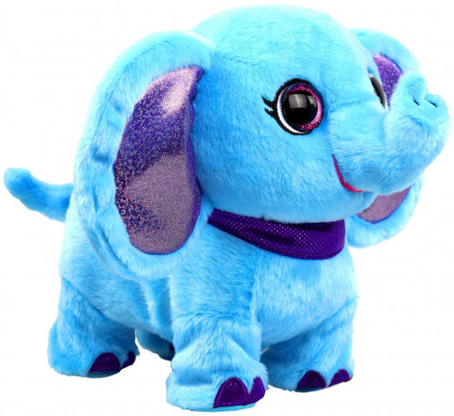 knuffelolifant Nesha interactief junior pluche blauw