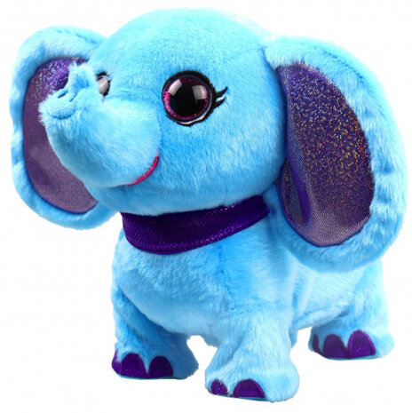 knuffelolifant Nesha interactief junior pluche blauw