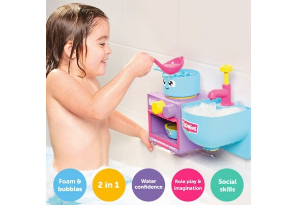 badspeelgoed Bubble &amp; Bake junior blauw/paars 5-delig