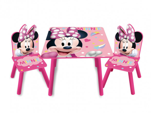 kindermeubels Minnie Mouse 50 x 50 cm hout roze 3-delig