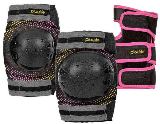 inline skates Joker combo-set 82A zwart/geel maat 31/34