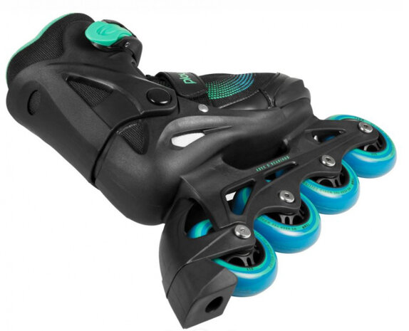 inline skates Joker combo-set 82A zwart/groen maat 34/37