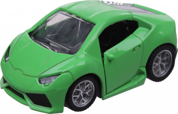 auto Speed laag 7,5 x 4,5 x 3,5 cm 1:48 diecast groen