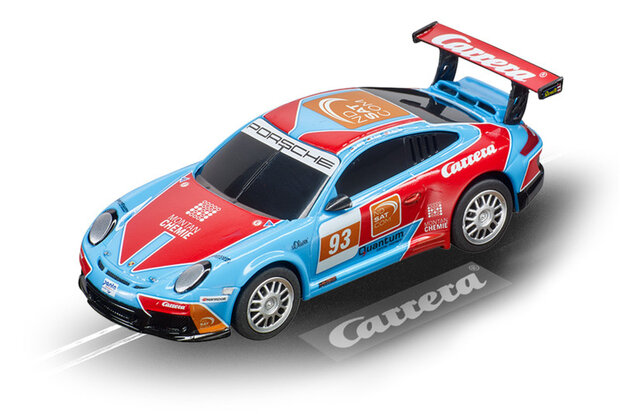 racebaanauto Go Porsche 997 GT3 Carrera 1:43 blauw/rood