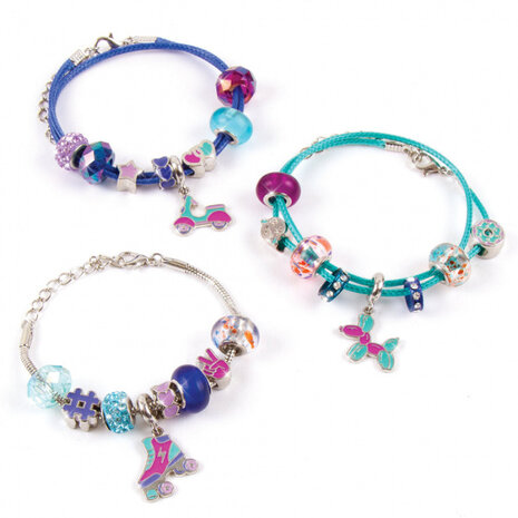 bedelambandjes True Blue meisjes blauw/roze 28-delig