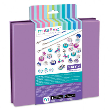 bedelambandjes True Blue meisjes blauw/roze 28-delig