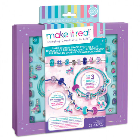 bedelambandjes True Blue meisjes blauw/roze 28-delig