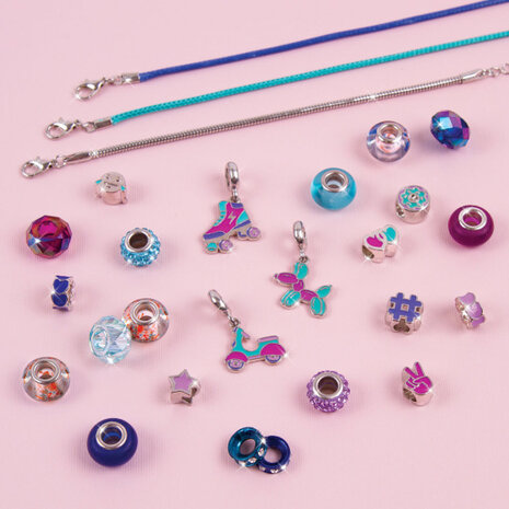 bedelambandjes True Blue meisjes blauw/roze 28-delig