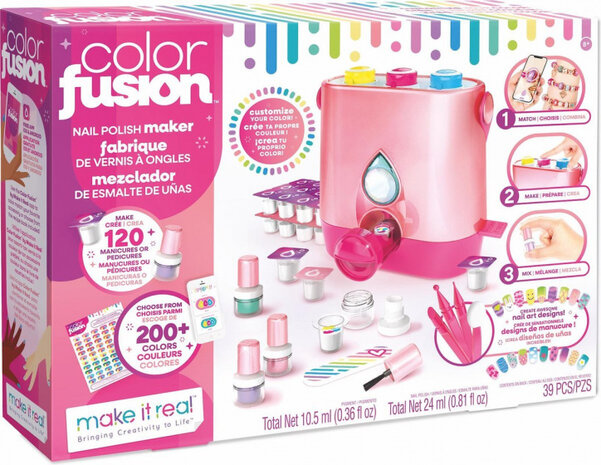 nagellakmaker DIY Color Fusion meisjes roze 39-delig