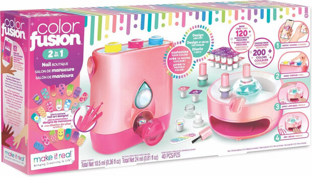 manicureset Color Fusion 2-in-1 meisjes roze 40-delig
