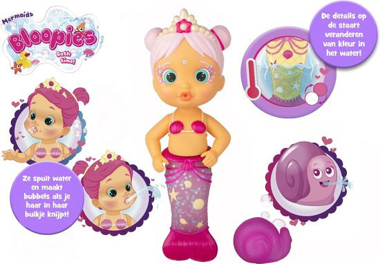 badpop Bloopies Mermaids Sweety 23,1 x 9,5 cm roze/paars