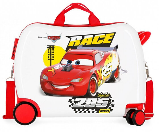 ride-onkoffer Cars 34 liter wit/rood