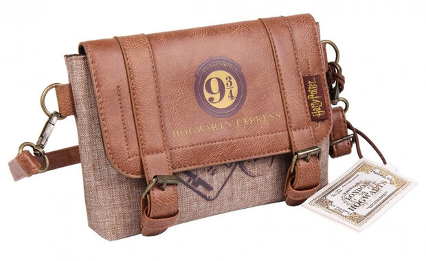 schoudertas Harry Potter 19,5 x 13 cm polyester bruin