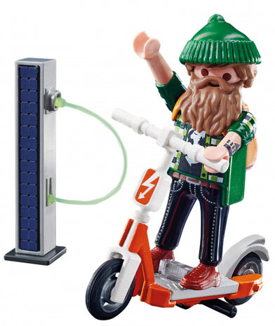 Special Plus - Hipster met e-scooter (70873)