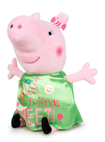 knuffel Peppa Pig junior 20 cm pluche groen