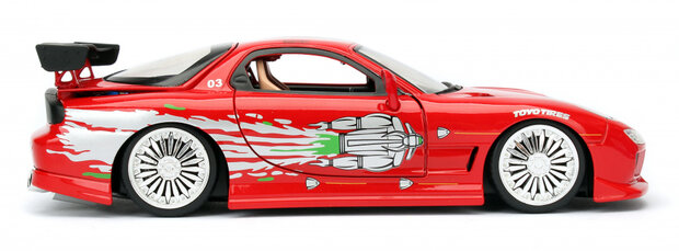 auto Fast &amp; Furious 1993 Mazda RX-7 1:24 rood