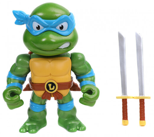 speelfiguur Turtles Leonardo 10 cm die-cast groen/geel