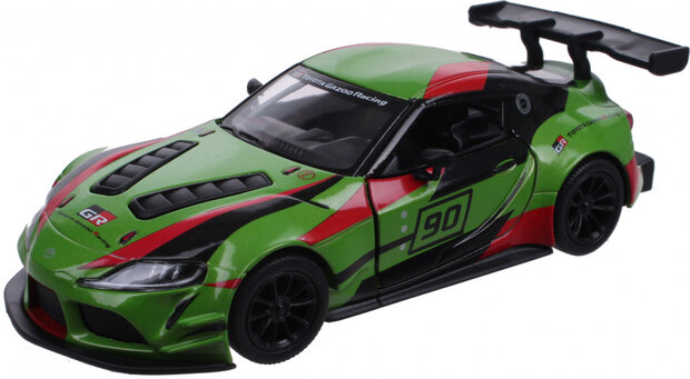auto Toyota GR Supra Racing Gazoo 12,5 cm diecast groen