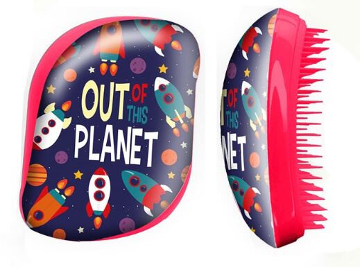 haarborstel Out of this Planet meisjes roze/blauw