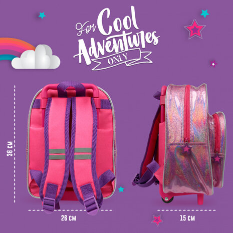 rugzak Unicorn 14 liter 26 x 15 x 36 cm polyester roze