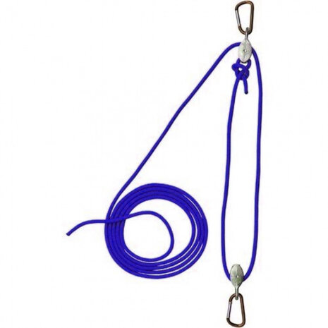 takelset junior 5 meter nylon/staal blauw 6-delig