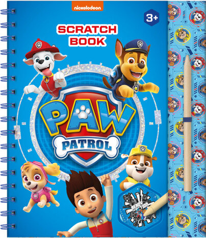 kleurboek Paw Patrol kraskaarten junior blauw 24-delig