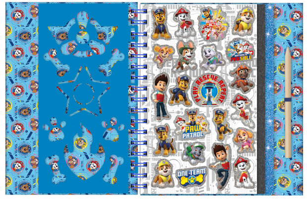 kleurboek Paw Patrol kraskaarten junior blauw 24-delig