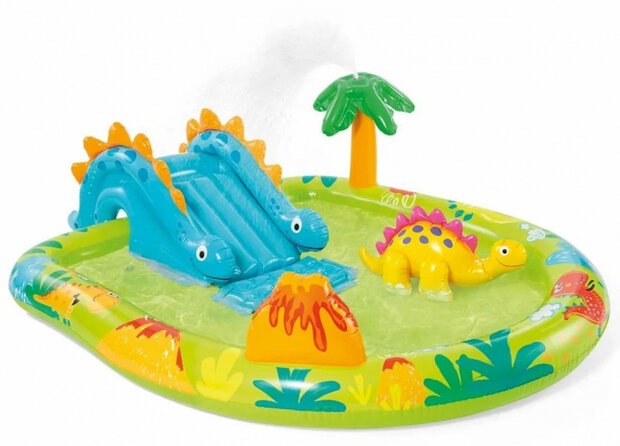opblaaszwembad Little Dino 191 x 152 x 58 cm groen