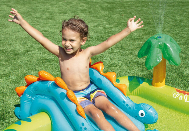 opblaaszwembad Little Dino 191 x 152 x 58 cm groen
