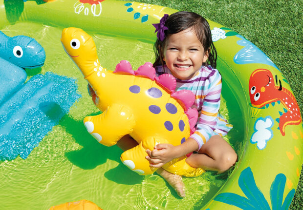 opblaaszwembad Little Dino 191 x 152 x 58 cm groen