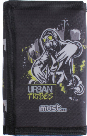 portemonnee Urban Tribes 26 x 8 x 13 cm polyester zwart